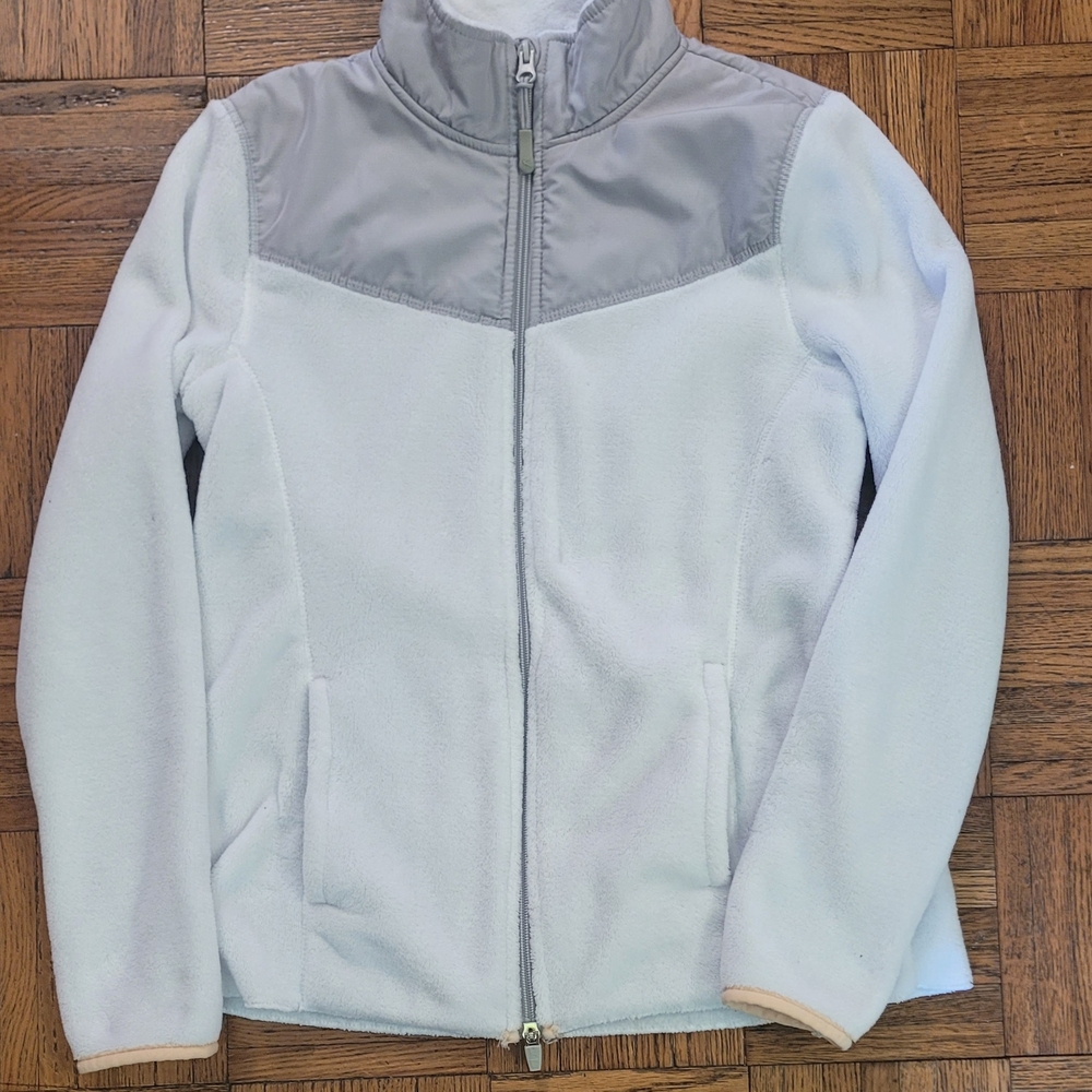 Danskin Blue and Gray Puffer Jacket with Standing Collar